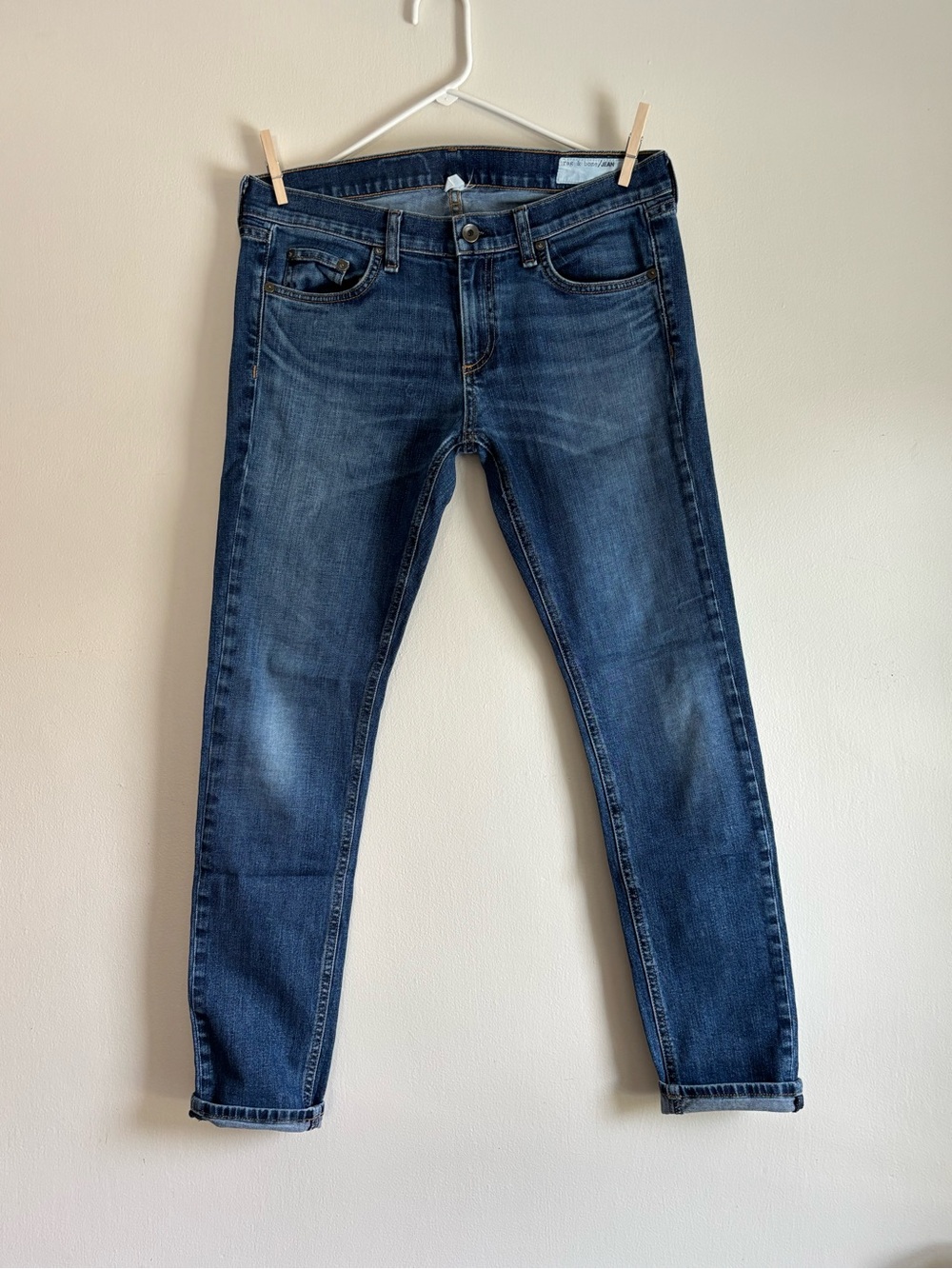 rag & bone Women's Straight Leg Jeans - Dark Wash Blue